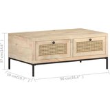  Stolić za kavu 90x50x37 cm masivno drvo manga i prirodna trska | Eponuda.com