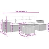  6-dijelni set vrtnih sofa s jastucima bež od poliratana | shoptok.hr