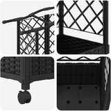  Povišeni krevet s mrežom i krovom Crna 122 x 40 x 144 cm PP | shoptok.hr