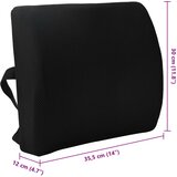  Jastuk za leđa Crna Pjena za pamćenje 35,5 x 30 x 12 cm | shoptok.hr