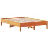  Knjižna postelja brez vzmetnice vošč. rjava 135x190 cm borovina, (21653640) | Shoptok.si