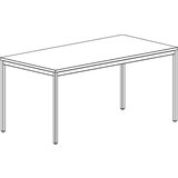 eurokraft basic pisalna miza za delovne mojstre, svetlo siva, osnovni model, šxg 1400 x 800 mm | Shoptok.si