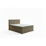 MID.YOU BOXSPRING POSTELJA 140 cm x 200 cm , tekstil, leseni material peščene barve | Shoptok.si