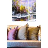 Wallity MDF117467 multicolor decorative mdf painting (3 pieces) Cene