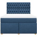  Krevet s oprugama i madracem plavi 160x200 cm od tkanine | shoptok.hr