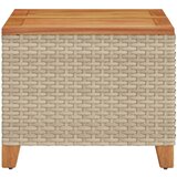  Vrtni stol bež 45 x 45 x 37 cm od poliratana i bagremovog drva | Eponuda.ba