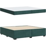  Okvir kreveta s madracem Tamnozelena 200 x 200 cm Baršun | shoptok.hr