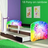  Dječji krevet ACMA s motivom, bočna wenge + ladica 160x80 cm 18 Pony on a rainbow | shoptok.hr