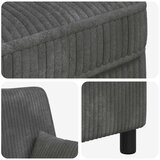  XXL fotelja s jastucima Svjetlosiva Tkanina od 1 5 linija - Svjetlosiva 85 cm | shoptok.hr