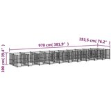  Zunanji pasji boks jeklo 18,77 m², (20759920) | Shoptok.si