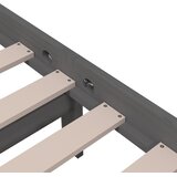  Okvir za krevet od masivnog drva sivi 150 x 200 cm veliki | Eponuda.com