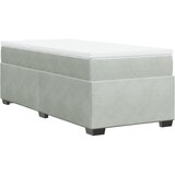  Box spring krevet s madracem svjetlosivi 90x190 cm baršunasti | shoptok.hr