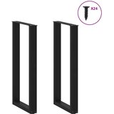  Noge za barski stol U-oblika 2 kom Crne 50 x (100-101) cm Čelik | shoptok.hr