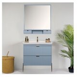 Hanah home Kupatilski ormarić sa umivaonikom i ogledalom (2 komada) Noble 80 Light Blue | Eponuda.com