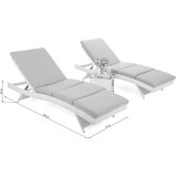  Set vrtnih ležaljki od tehnoratana Bora Bora Grey / Grey Melange sa stolom | shoptok.hr