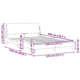 vidaXL Okvir za krevet s uzglavljem plavi 140 x 200 cm od tkanine | shoptok.hr