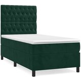 Box spring krevet s madracem tamnozeleni 80 x 200 cm baršunasti | shoptok.hr