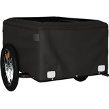  Prikolica za bicikl crno-narančasta 45 kg željezna Crna 124 x 62.5 x 52 cm | shoptok.hr