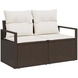  Set sofe 6 kom. Smeđa i krem bijela Poli Rattan i čelik | shoptok.hr