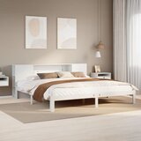 vidaXL Krevet s regalom z knjige bez madraca bijeli 180x200cm borovina Cijene