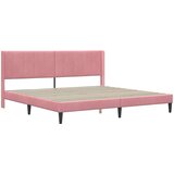  Krevetna konstrukcija Ružičasta 200 x 200 cm Baršun | shoptok.hr