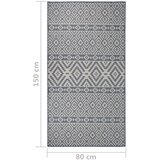  Vanjski tepih ravnog tkanja 80 x 150 cm plave pruge | Eponuda.ba