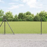 vidaXL šestkotna ograja siva 1x50 m jeklo | Shoptok.si