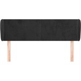  Uzglavlje s ušima crno 147x23x78/88 cm baršunasto | shoptok.hr