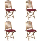  5-dijelni sklopivi vrtni blagovaonski set od bambusa Siva 40 x 40 x 7 cm | Shoptok.si