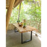 Ambia Garden VRTNA MIZA les, kovina barva tikovine | Shoptok.si