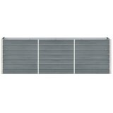  Povišena vrtna gredica od pocinčanog čelika 240x40x77 cm siva | shoptok.hr