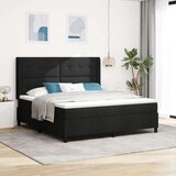  Box Spring postelja z vzmetnico, črna, 180x200 cm, tkanina, (22050474) Cene