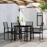  5-dijelni vrtni blagovaonski set crni | shoptok.hr