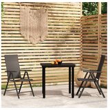  3-dijelni vrtni blagovaonski set crni | shoptok.hr
