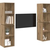 vidaXL TV Kabinet za Zid 4 pcs Umjetnička hrastovina 37 x 37 x 72 cm | shoptok.hr