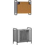 Set ormarića za kupaonicu 2 kom. Siva Sonoma 65 5 x 34 x 61 cm - Siva Sonoma Ormar s umivaonikom (2 vrata) + viseći ormar | shoptok.hr