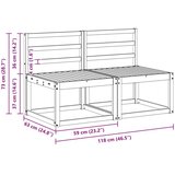  2 Komad Srednja sofa za van Čvrsto drvo akacije Prirodna | shoptok.hr