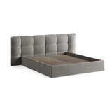 Micadoni Sivi tapecirani bračni krevet s prostorom za odlaganje s podnicom 200x200 cm Eric – | shoptok.hr