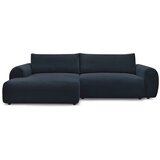 Bobochic Paris temno modra raztegljiva kotna sedežna garnitura iz rebrastega žameta (levi kot) lucien | Shoptok.si