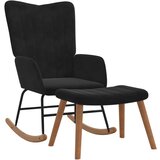  The Living Store Gugalni stol s stolčkom črn žamet - Gugalni Stol S Stolčkom, (21499574) | Shoptok.si