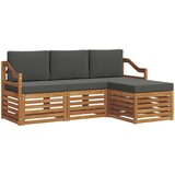  Set vanjskih sofa 4 kom. Prirodna i antracit Bijela 185,5 x 122,5 x 73 cm | shoptok.hr
