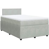 Box spring krevet s madracem svjetlosivi 120x200 cm baršunasti | shoptok.hr