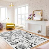 Conceptum Hypnose tepih Woopamuk331, 80x150 cm, belo-crni | ePonuda.com