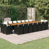  19-dijelni vrtni blagovaonski set s jastucima poliratan crni | shoptok.hr