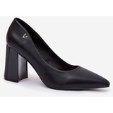 VINCEZA Elegant High Heel Shoes Black 62220 | ePonuda.com