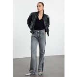 Trendyol Anthracite Color Block High Waist Wide Leg Jeans | Shoptok.si