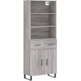  Visoka komoda siva sonome 69,5x34x180 cm od konstruiranog drva | shoptok.hr