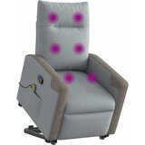 Maison Chic masažni naslanjač - Relax naslanjač s funkcijo vstajanja svetlo sivo blago, (22134527) | Shoptok.si