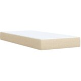 vidaXL Krevet s oprugama i madracem krem 100 x 200 cm od tkanine | shoptok.hr
