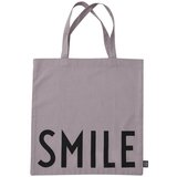 Design Letters siva platnena torba smile | shoptok.hr